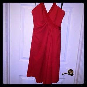 Cherry Red Halter bridesmaid dress